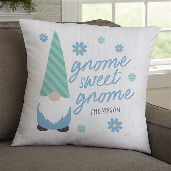 Spring Gnome Personalized Throw Pillows - 36018