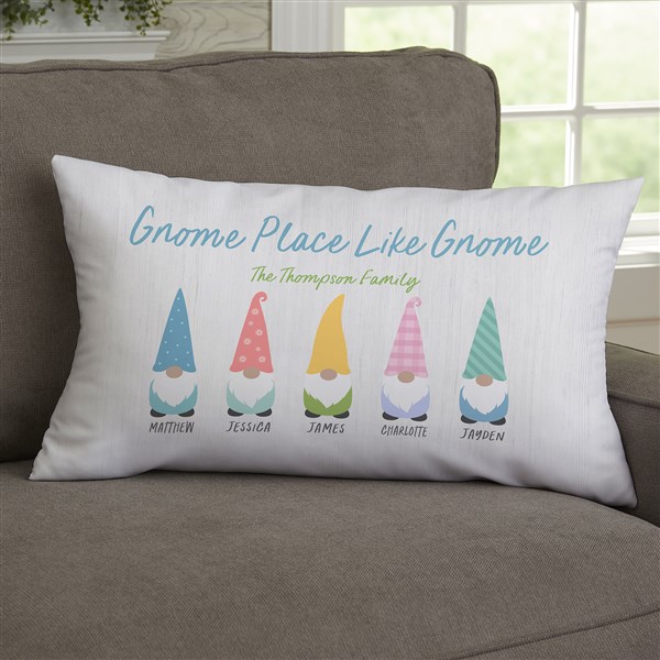 Spring Gnome Personalized Throw Pillows - 36018