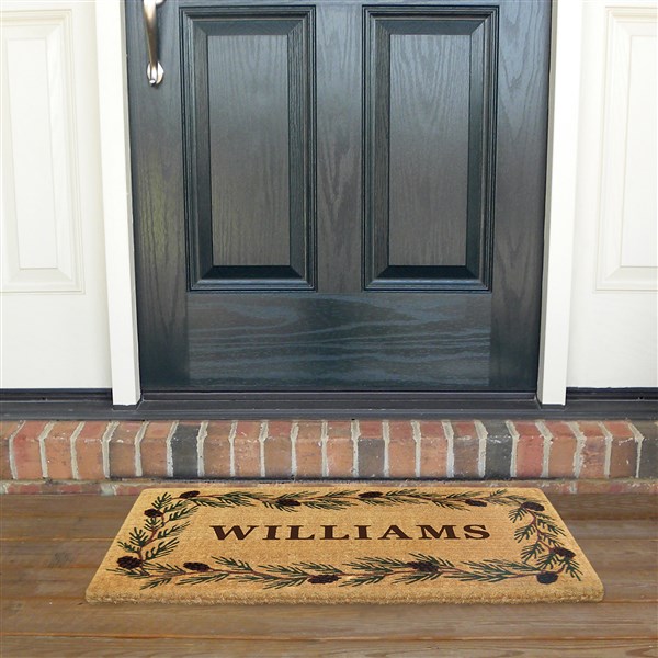 Personalized Evergreen Premium Coir Doormat  - 37016D