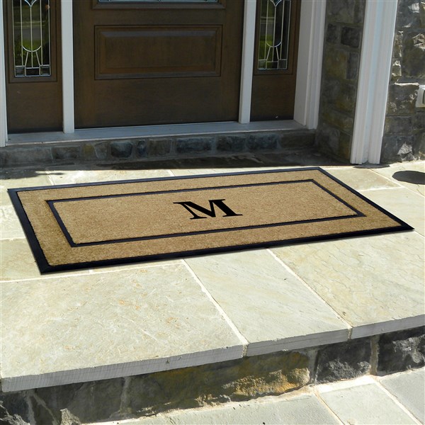 Monogrammed Single Rubber Frame Coir Doormat  - 37020D