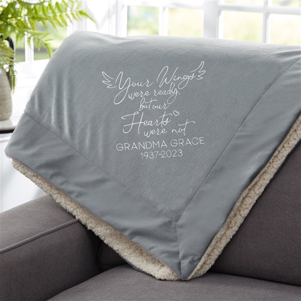 Your Wings Were Ready...Embroidered Sherpa Blanket  - 37453