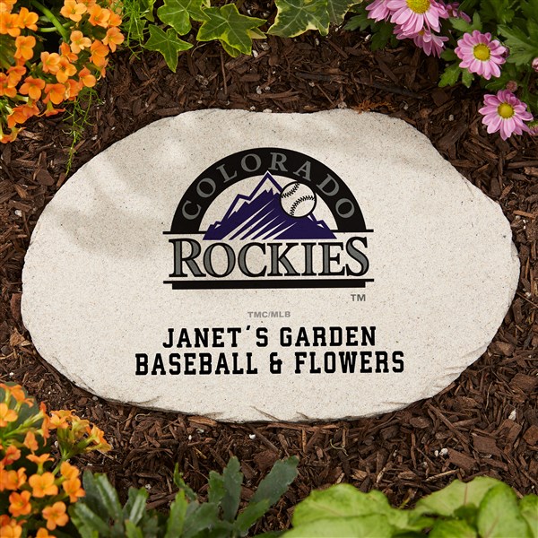 MLB Colorado Rockies Personalized Round Garden Stone  - 37531