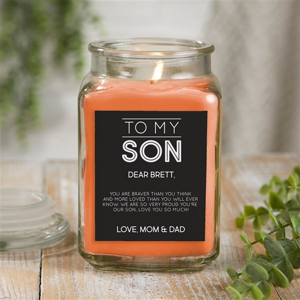 Personalized Scented Glass Candle Jar - To My Son - 37692