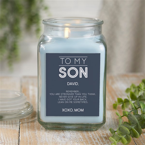 Personalized Scented Glass Candle Jar - To My Son - 37692