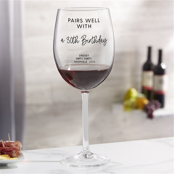 Pairs Well With...Printed Wine Glass Collection  - 38049