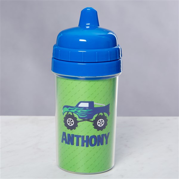 Construction & Monster Trucks Toddler Personalized 10 oz. Sippy Cup  - 38427