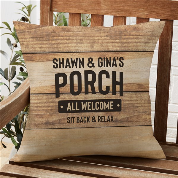 Backyard BBQ Personalized Outdoor Throw Pillow  - 38593