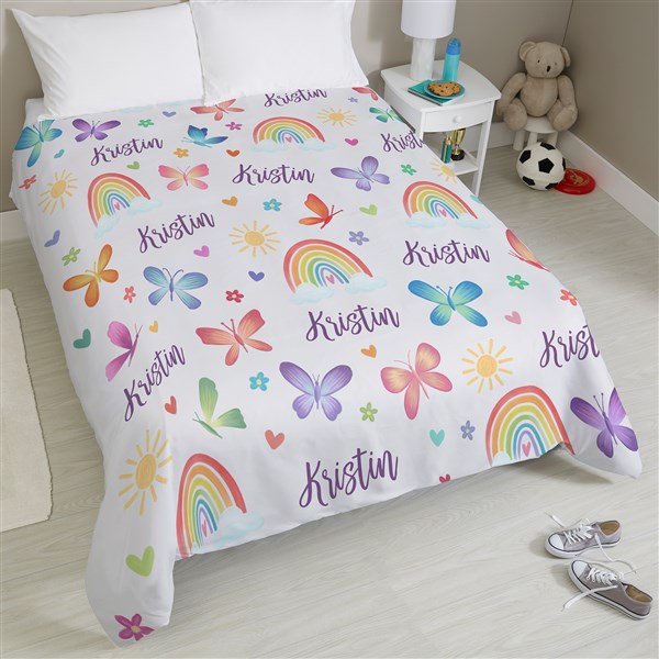 Watercolor Brights Personalized Duvet Cover - 38734D