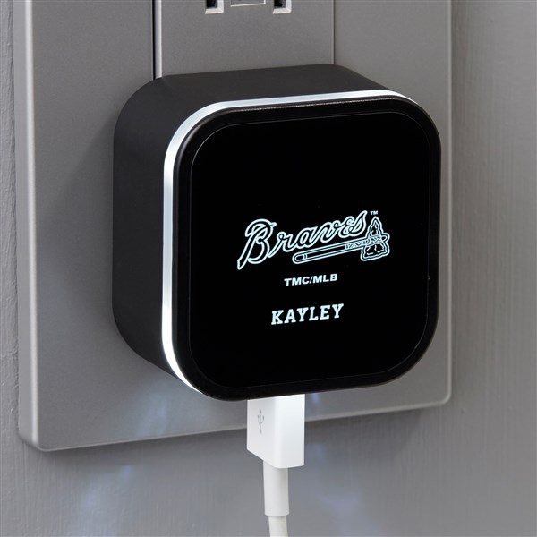 MLB Atlanta Braves Personalized LED Triple Port USB  - 38950