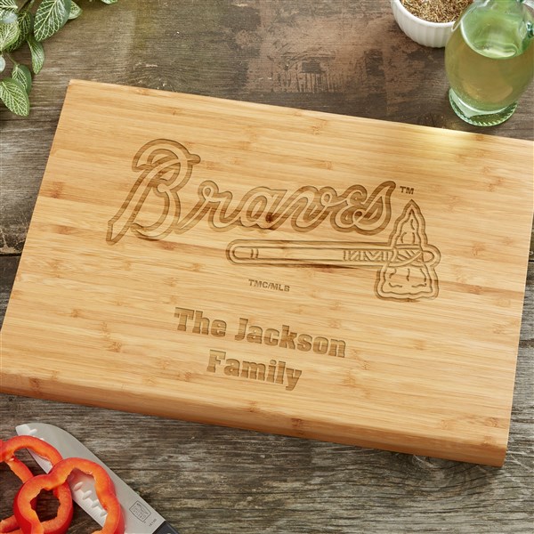 MLB Atlanta Braves Personalized Bamboo Cutting Board  - 39058