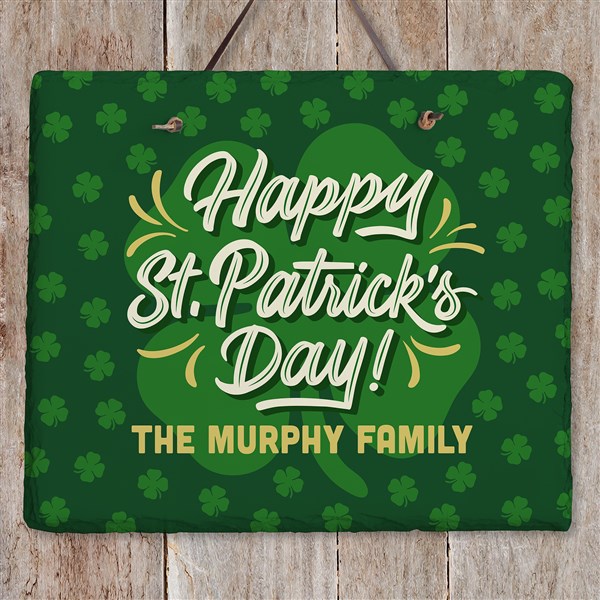 St. Patrick's Day Personalized Slate Plaque  - 39155