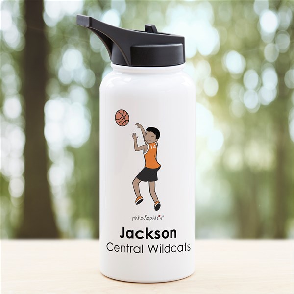 philoSophie's® Basketball Personalized Double-Wall Vacuum Insulated Water Bottle  - 39280