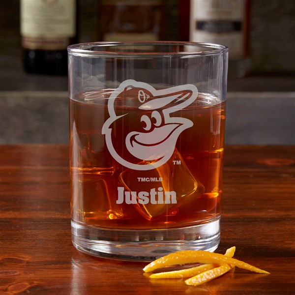 MLB Baltimore Orioles Engraved Old Fashioned Whiskey Glasses  - 39344