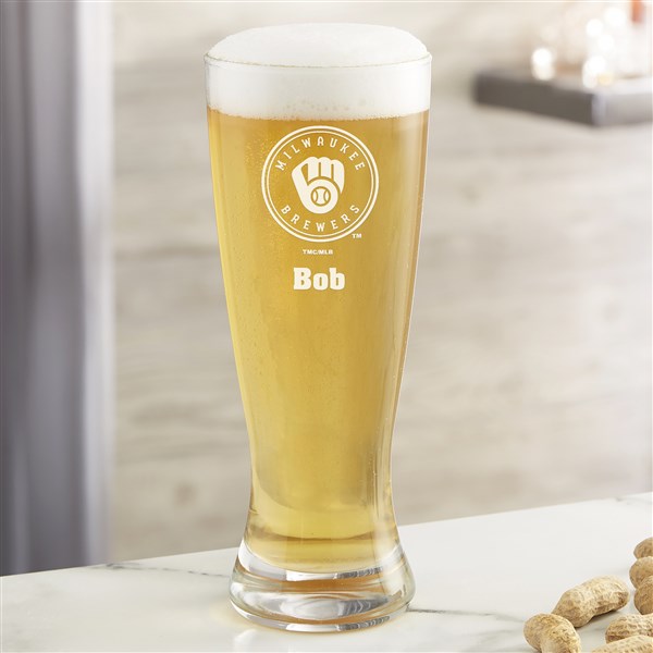 MLB Milwaukee Brewers Personalized Beer Glass  - 39359