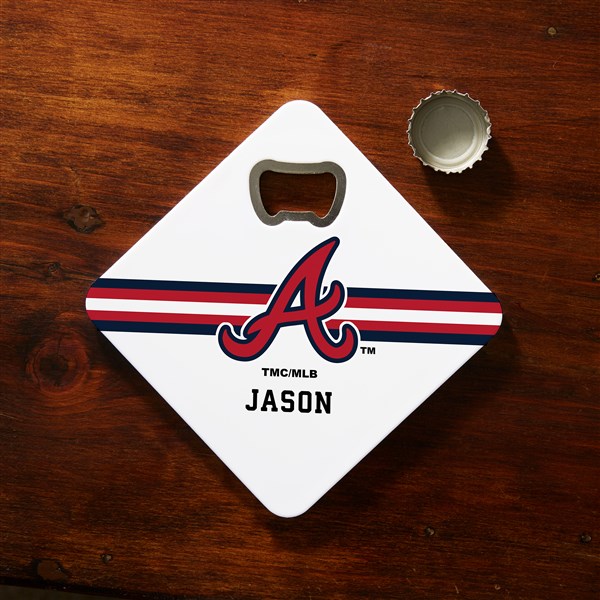 MLB Atlanta Braves Personalized Bottle Opener Coaster  - 39410