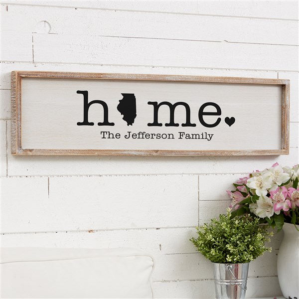 Home State Personalized Barnwood Frame Wall Art  - 40218