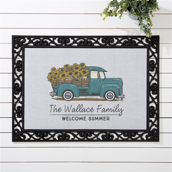 Personalized Doormats - Antique Sunflower Truck  - 40528