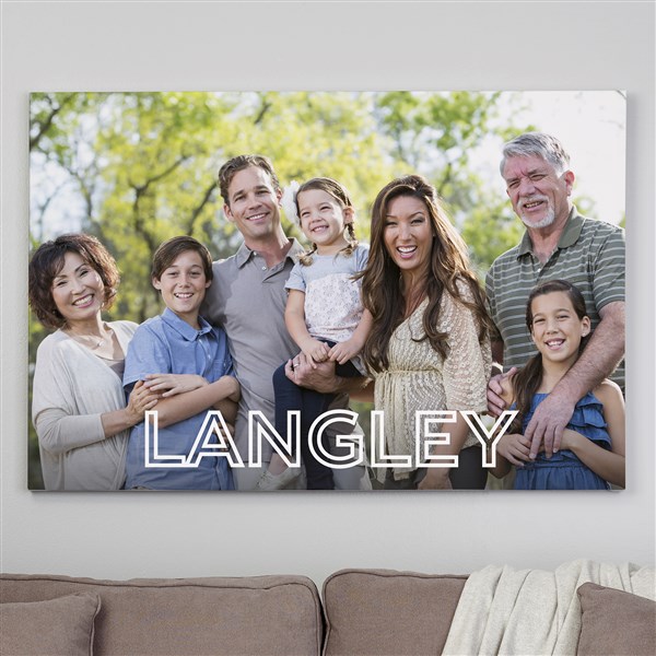 Name & Photo Landscape Personalized Photo Canvas Prints  - 40895