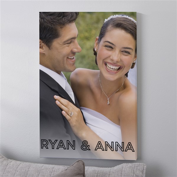 Name & Photo Portrait Personalized Photo Canvas Prints  - 40898