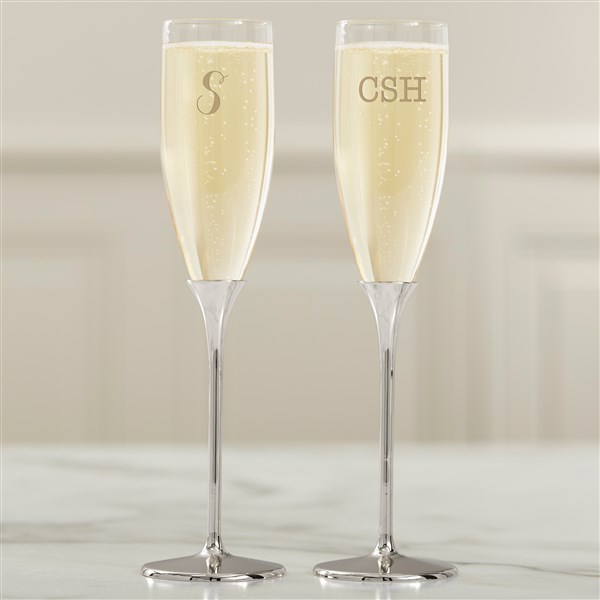 Personalized Silver Flute Set - Classic Celebrations - 41210