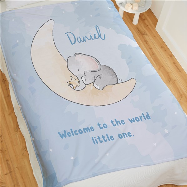 Baby Elephant Personalized Baby Blanket  - 41645