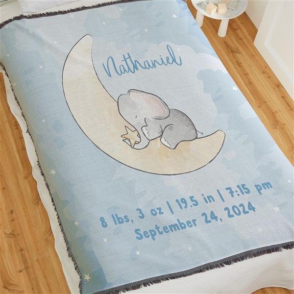 Baby Elephant Personalized Baby Blanket  - 41645