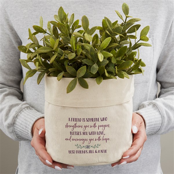 Personalized Canvas Flower Planter - My Friend - 41714