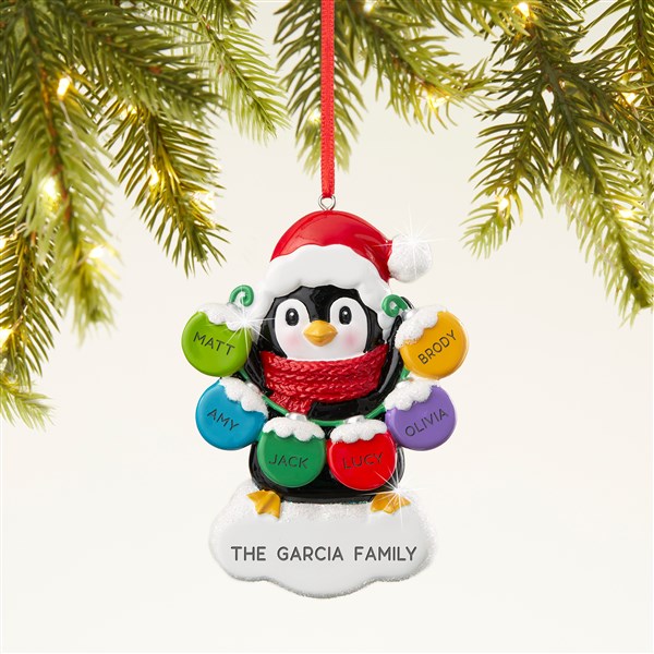 Winter Penguin Personalized Ornament - 44067