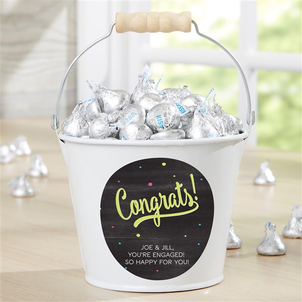 Congratulation Personalized Metal Treat Buckets - 44217