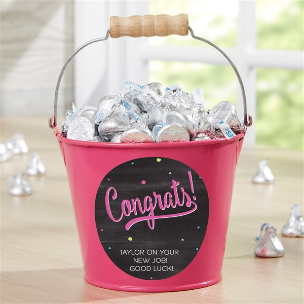 Congratulation Personalized Metal Treat Buckets - 44217