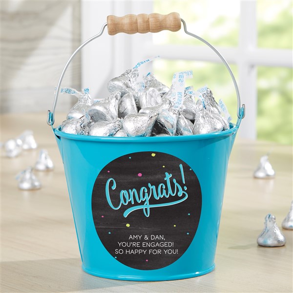 Congratulation Personalized Metal Treat Buckets - 44217