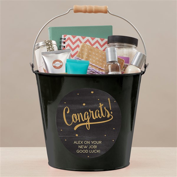 Congratulation Personalized Metal Treat Buckets - 44217