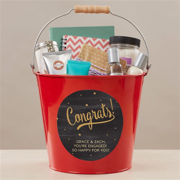 Congratulation Personalized Metal Treat Buckets - 44217