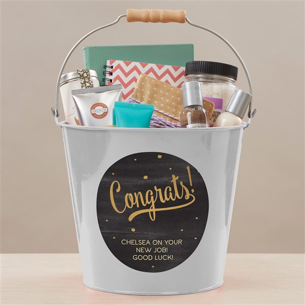 Congratulation Personalized Metal Treat Buckets - 44217