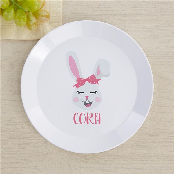 Build Your Own Easter Bunny Personalized Girls Dinnerware  - 44627