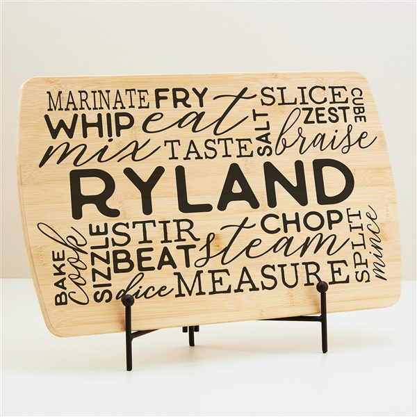 Kitchen Talk Personalized Wood Cutting Board  - 44629