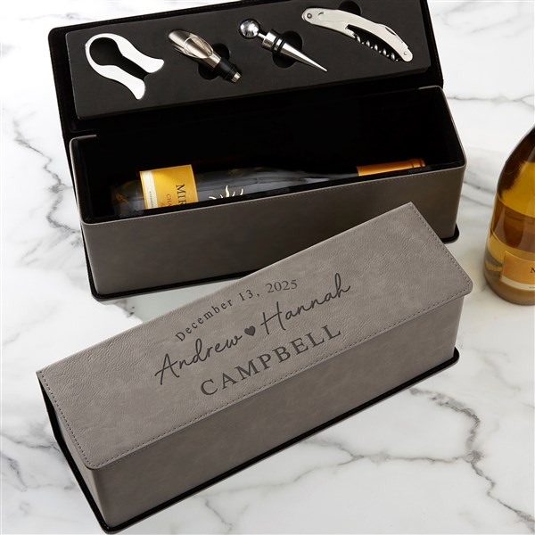 Simply Us Personalized Wedding Wine Bottle Accessory Box  - 44692