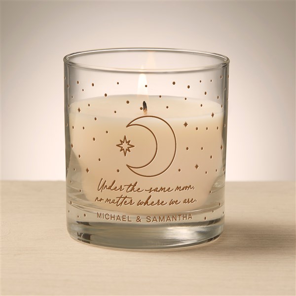 Under The Same Moon Personalized 8oz Glass Candle - 47000
