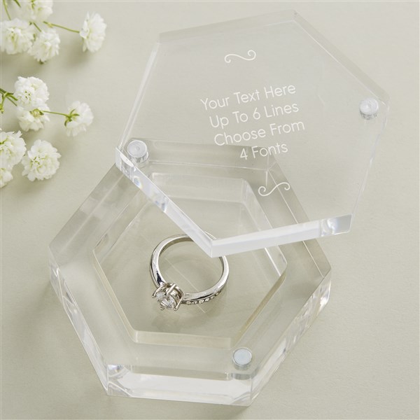 Write Your Own Personalized Acrylic Ring Box  - 47240