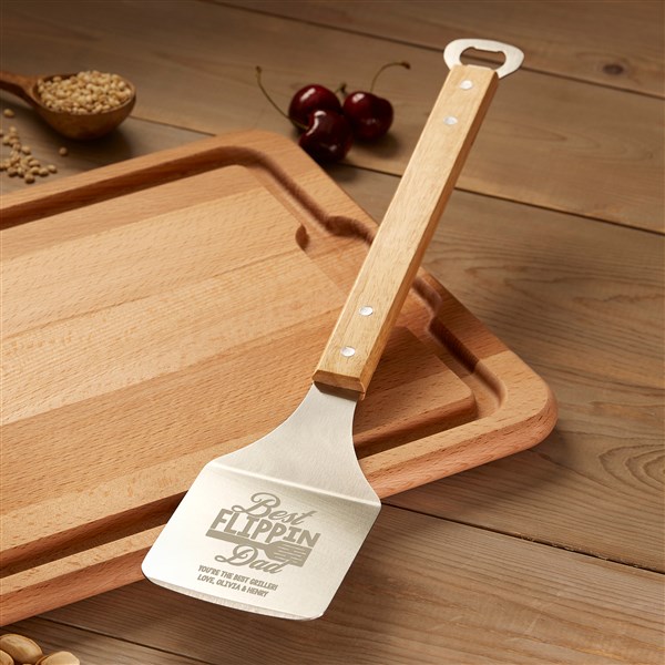 Best Flippin' Dad Personalized Stainless Steel Spatula  - 47358