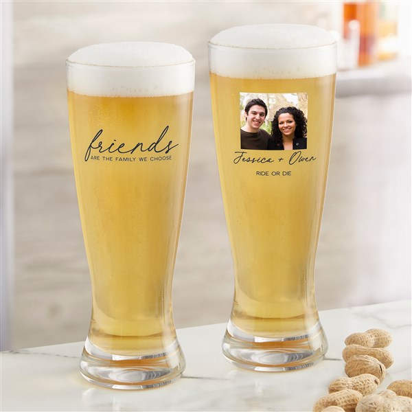 Friends Are The Family We Choose Photo Beer Glass Collection - 47416