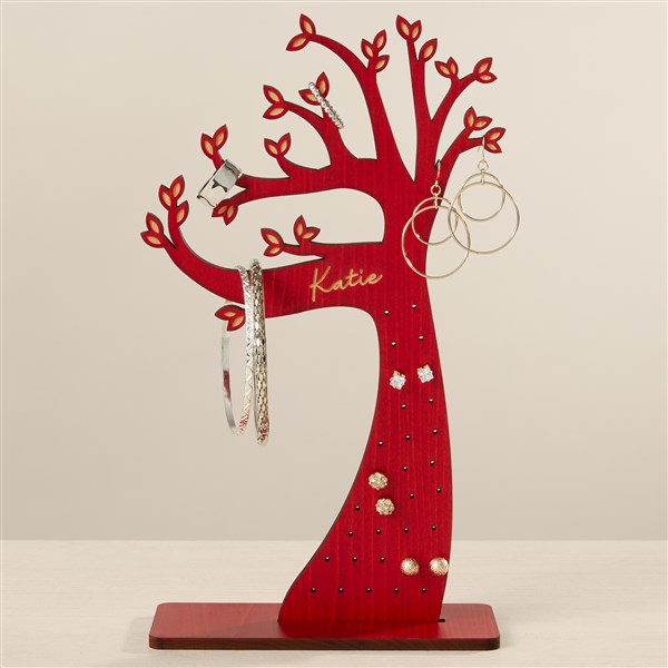 Wooden Tree Personalized Jewelry Holder  - 47912
