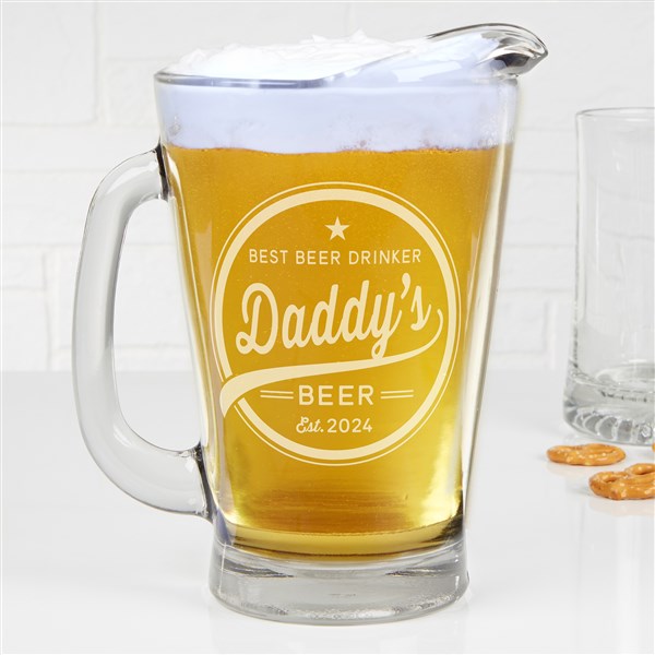 Dad&#39;s Brewing Co. Personalized Beer Pitcher - 48473