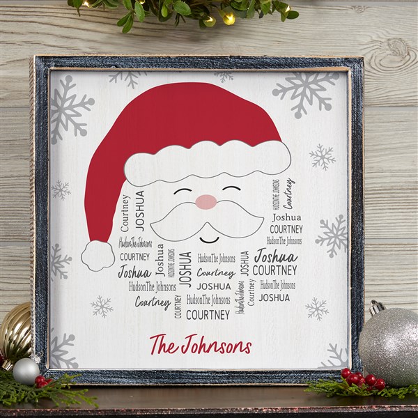 Santa Repeating Name Personalized Frame Wall Art  - 48682