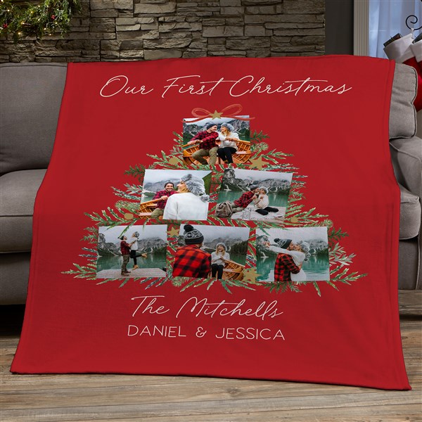 Holiday Moments Personalized Christmas Photo Blankets - 48800