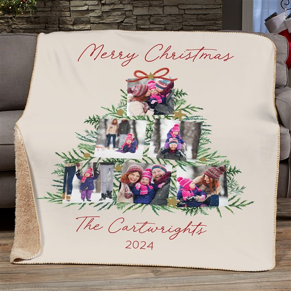 Holiday Moments Personalized Christmas Photo Blankets - 48800