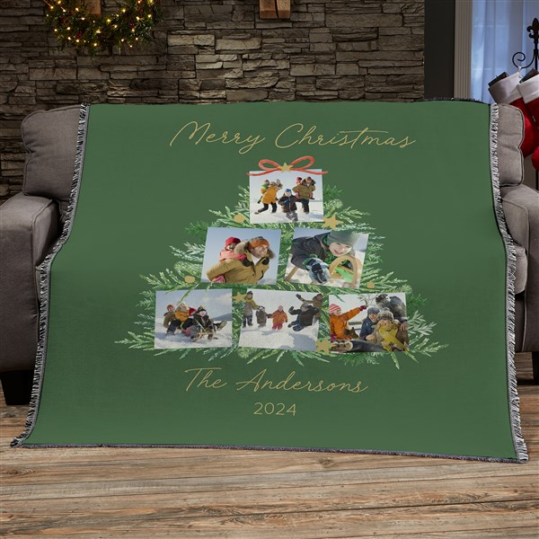 Holiday Moments Personalized Christmas Photo Blankets - 48800