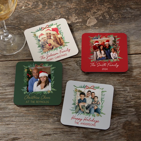 Holiday Moments Personalized Photo Coasters - 48802