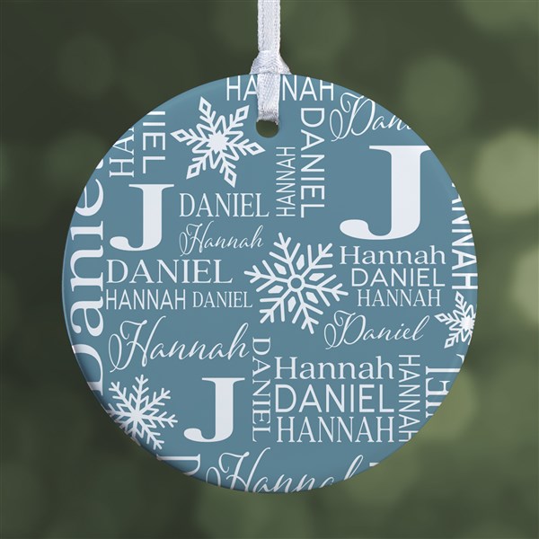 Christmas Snowflake Repeating Name Personalized Ornament - 48908