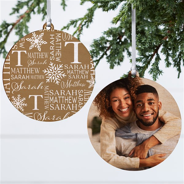 Christmas Snowflake Repeating Name Personalized Ornament - 48908